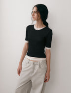 LOW TIDE [5th REORDER] LAYERED T-SHIRT (2color)