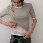 LOW TIDE [5th REORDER] LAYERED T-SHIRT (2color)