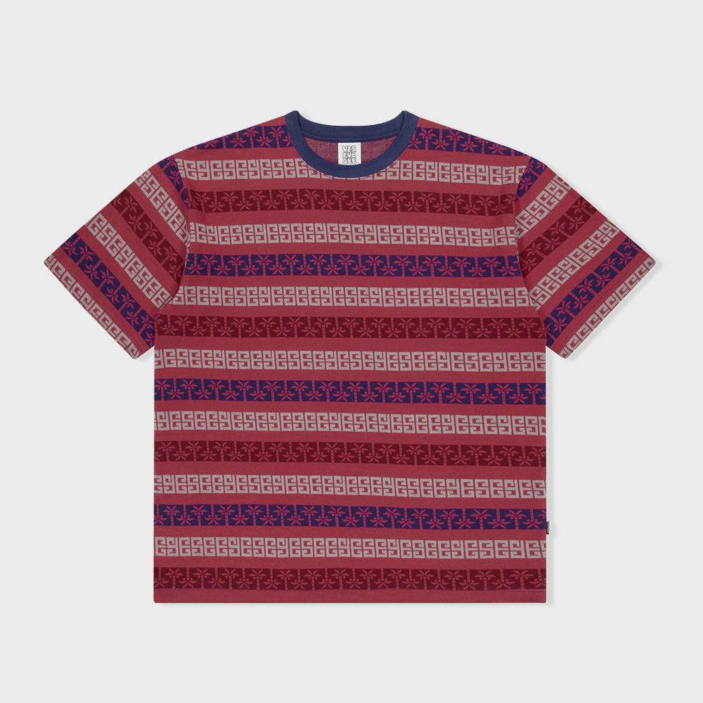 YESEYESEE Y.E.S Palm Jacquard Tee Red