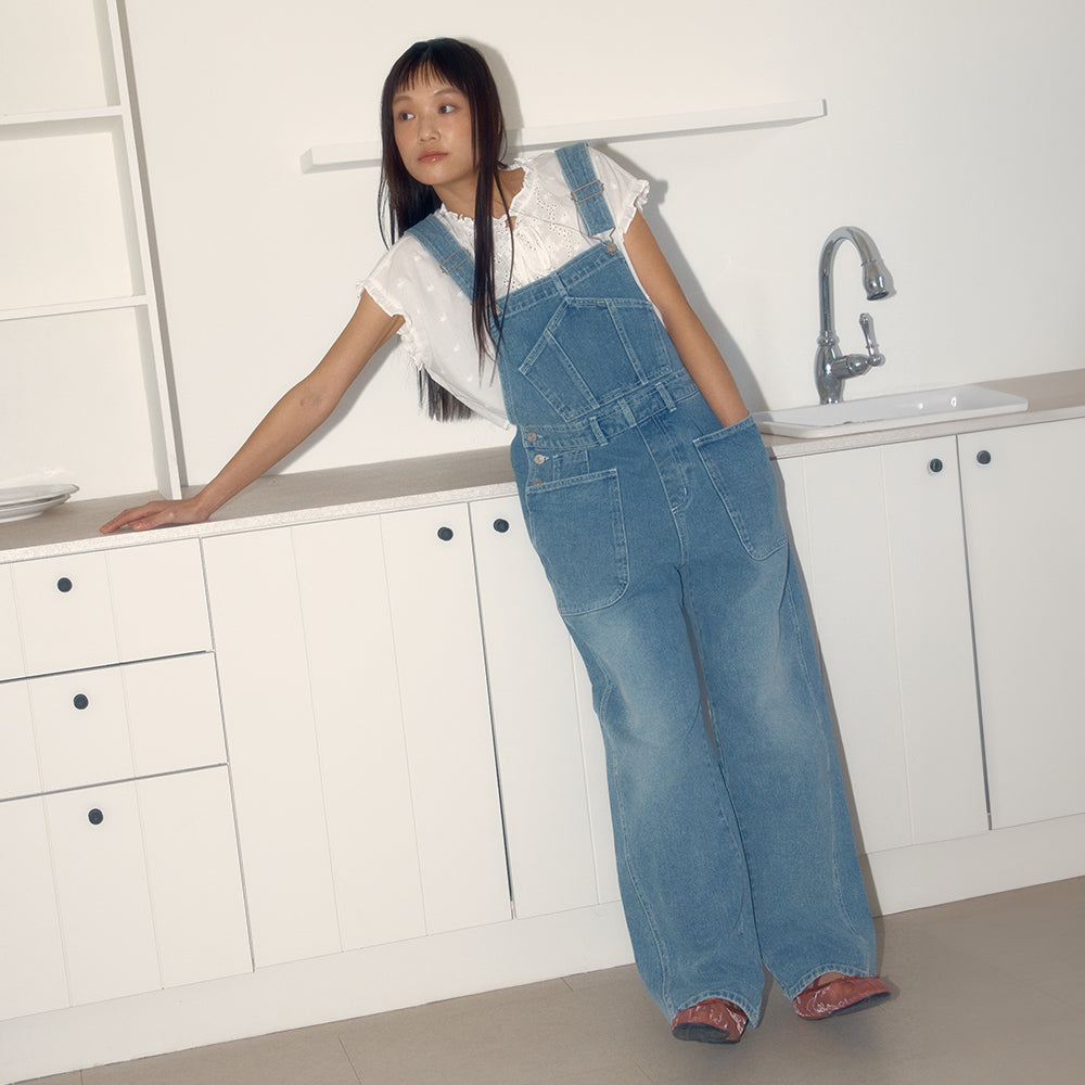 CELITAILS CELITAILS Pocket Denim Overall - Blue