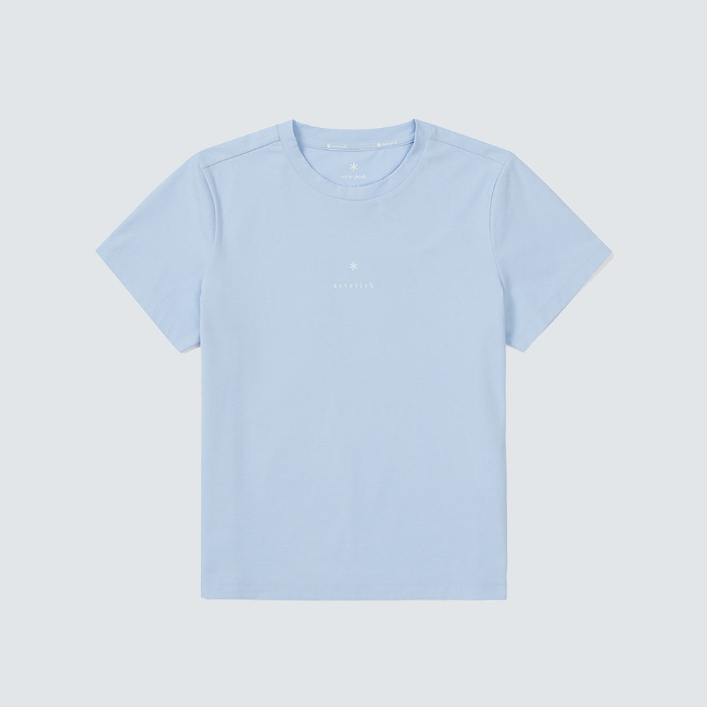 SNOWPEAK APPAREL Quick Dry Women's Astarisk Short Sleeve T-Shirt Pastel Blue (S25MWTTS11)