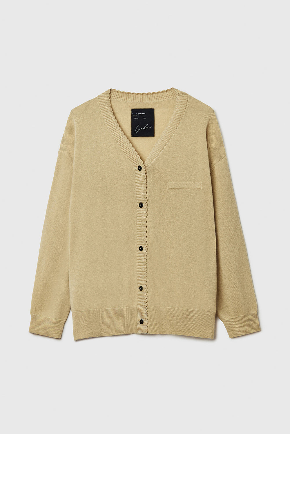 CORDERA (W) MERINO WOOL CLASSIC CARDIGAN (BUTTER)