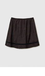 CORDERA (W) JACQUARD SKIRT PANTS (DARK BROWN)