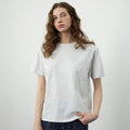 KOZNOK Gus round pure cotton women's short sleeve t-shirt inner layered (2 colors)