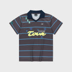 SUNLOVE Striped Tour Golf Jersey Charcoal