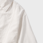Non Blank Washed Linen HS Shirt_WHITE