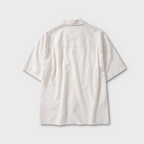 Non Blank Washed Linen HS Shirt_WHITE