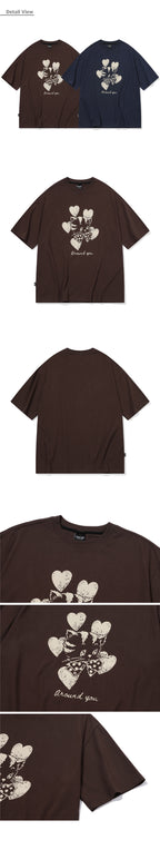 CPGN Heart Luna Short Sleeve T-Shirt Brown