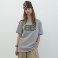 ENZO BLUES Pixel Logo Boxy T-Shirt (Grey)