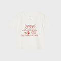 aeae WEB LOGO CROP T-SHIRTS [STRAWBERRY]