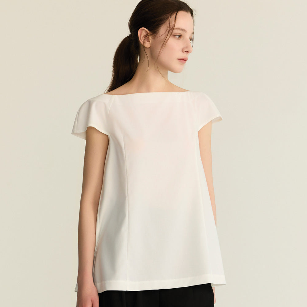 NOKSEOP minimal off-shoulder blouse_wh