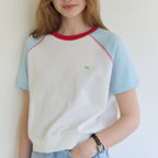 OUR HOPE Tammy Half-Sleeve Sweatshirt - Sky blue