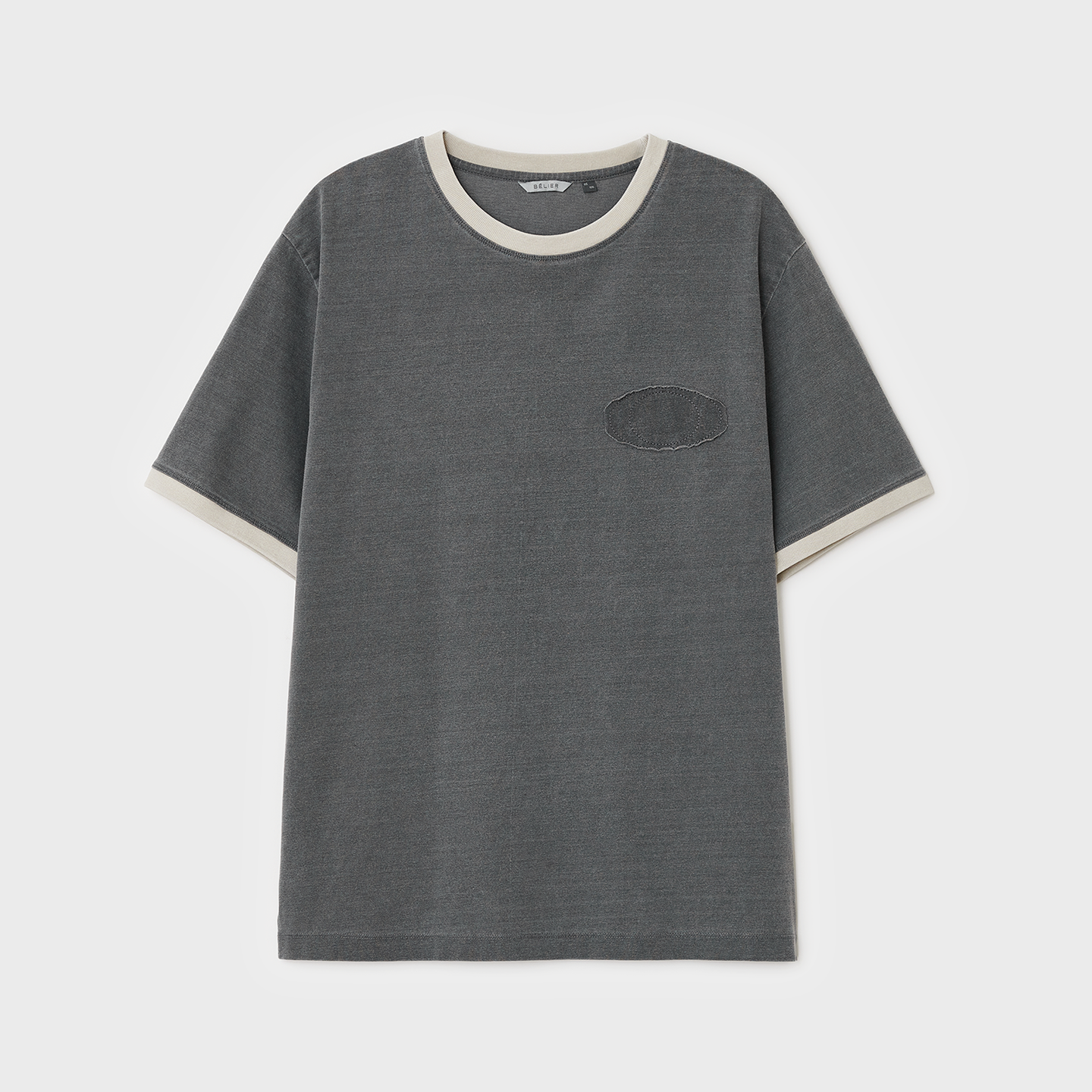 BELIER Halo Ringer T-Shirt - Vintage Charcoal