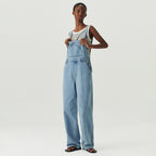 LEVAR LEVAR Wide Denim Overall - Light blue