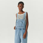 LEVAR LEVAR Wide Denim Overall - Light blue