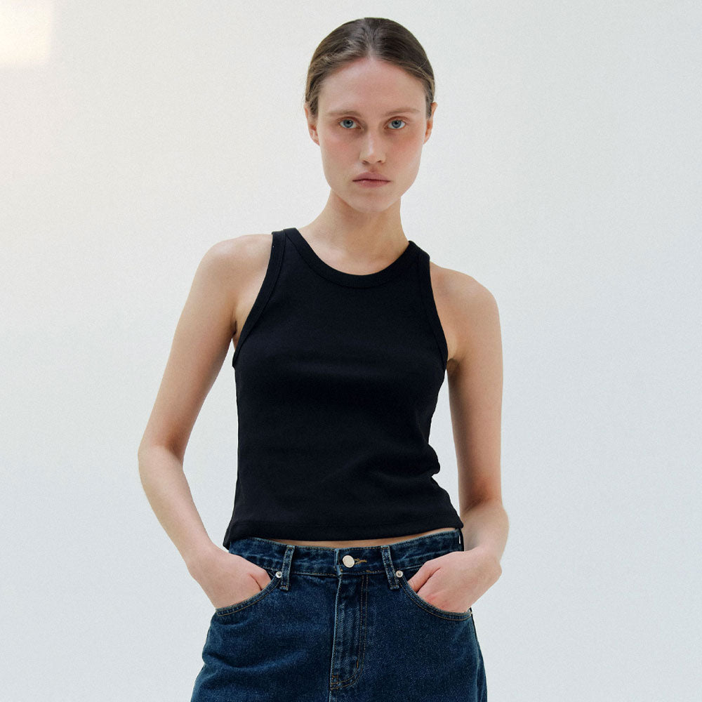 WHEN WE WILL Crop Basic R Sleeveless (3 colors)