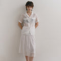 LOW TIDE SILKY HALF SLEEVE SHIRT [WHITE]