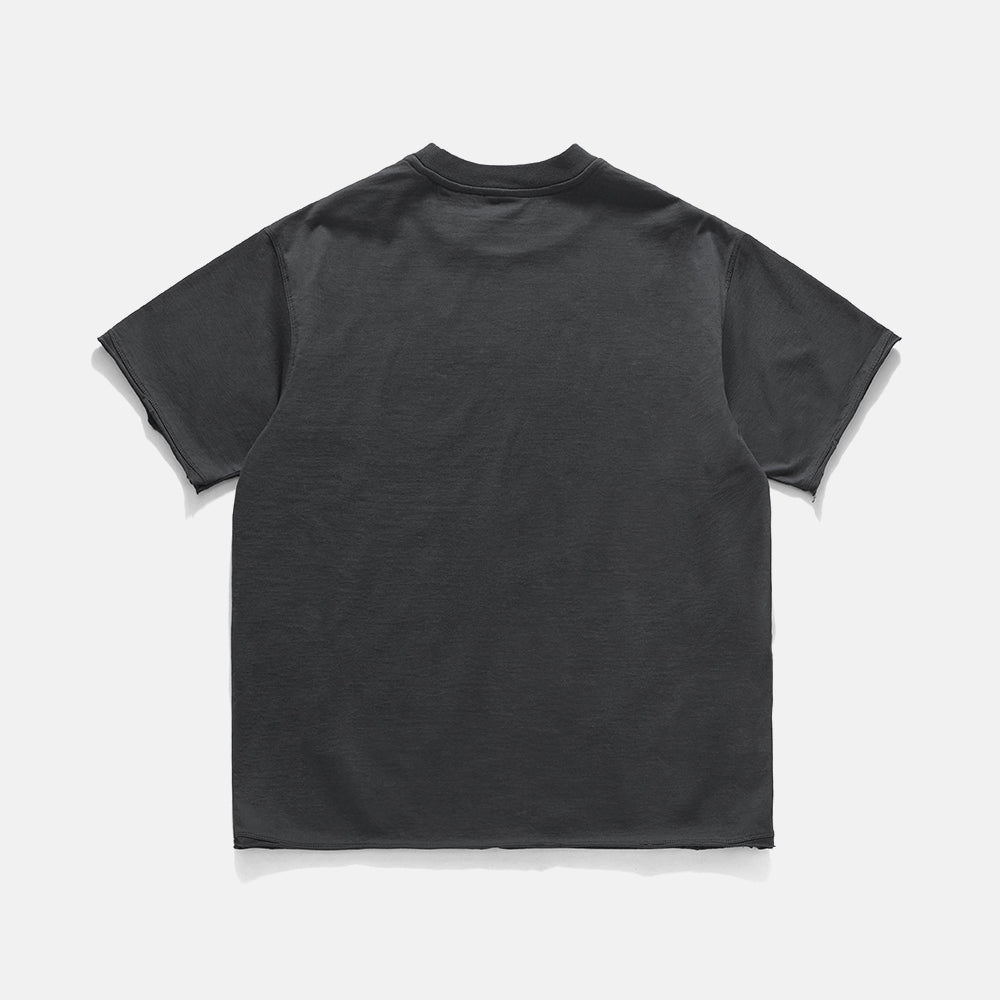 EASTLOGUE CUT OUT BOXY T-SHIRTS / CHARCOAL