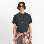 EASTLOGUE CUT OUT BOXY T-SHIRTS / CHARCOAL
