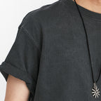 EASTLOGUE CUT OUT BOXY T-SHIRTS / CHARCOAL