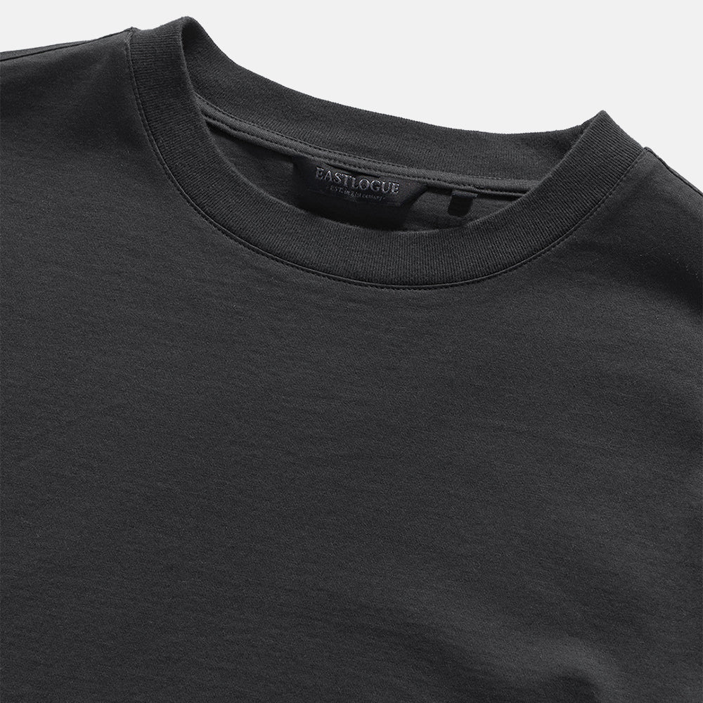 EASTLOGUE CUT OUT BOXY T-SHIRTS / CHARCOAL