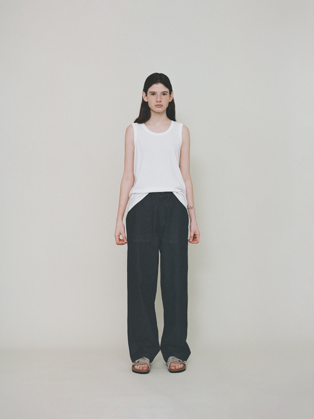 L'EAU Isaac cotton sleeveless_off white