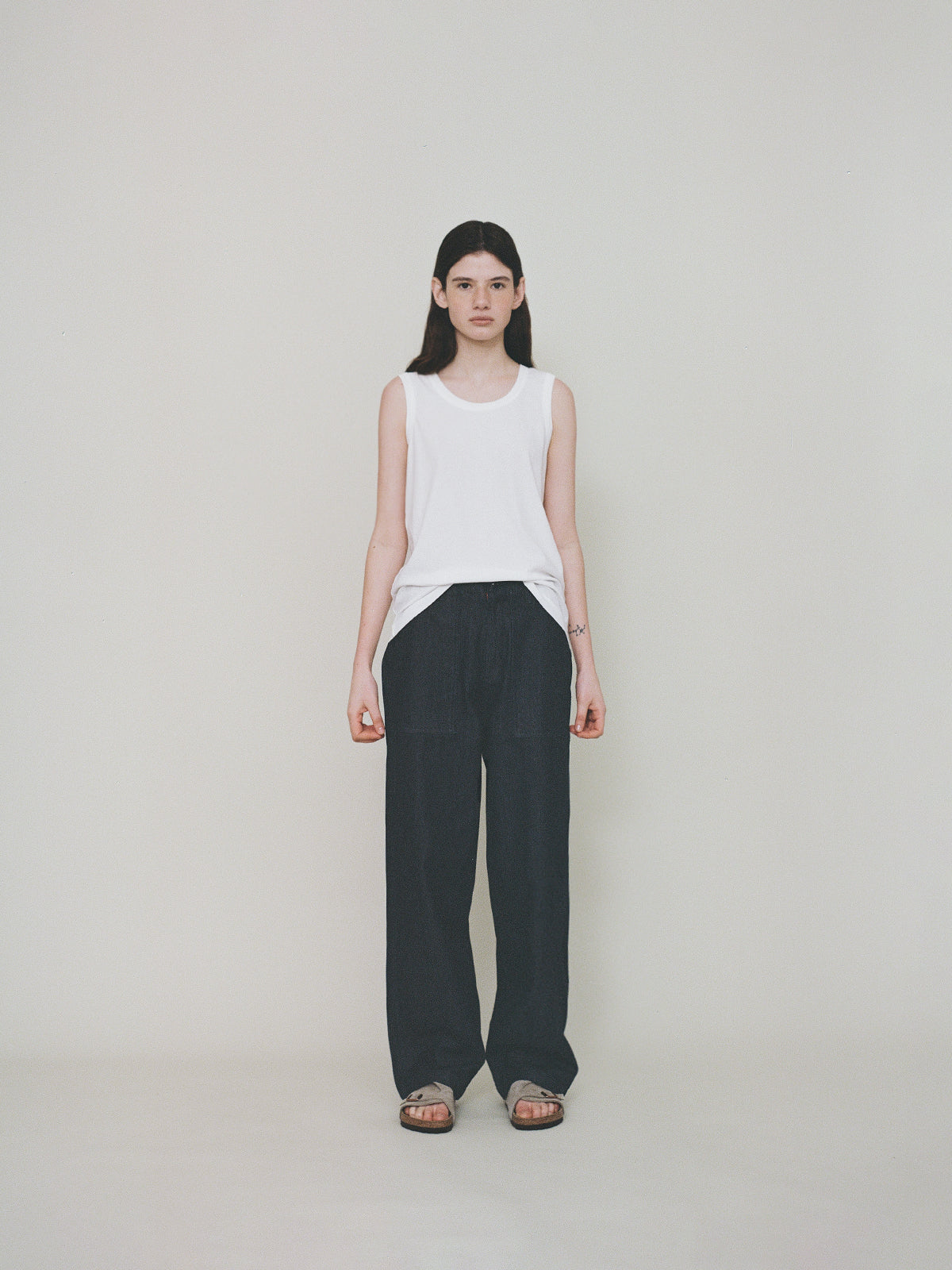 L'EAU Isaac cotton sleeveless_off white