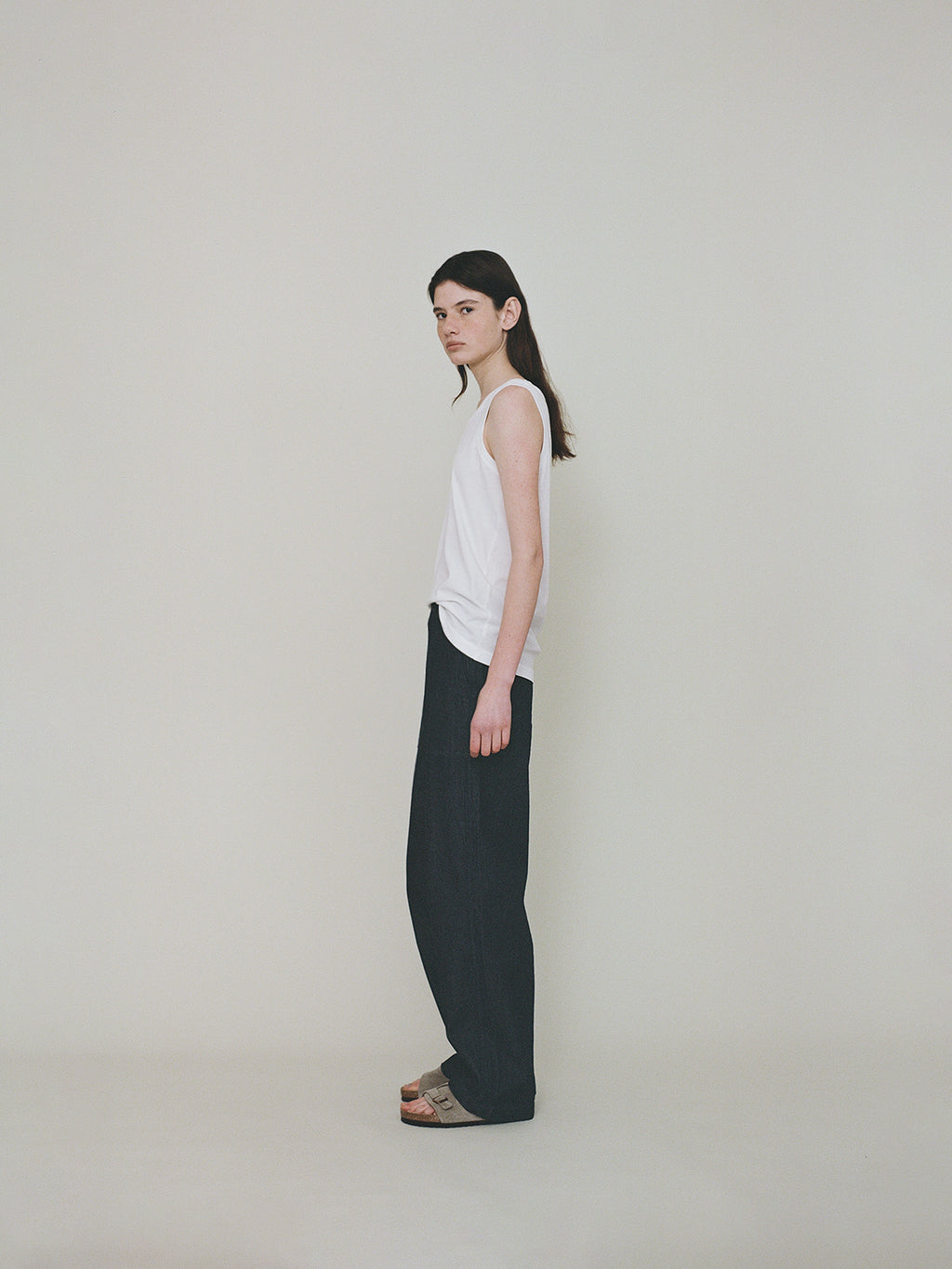 L'EAU Isaac cotton sleeveless_off white