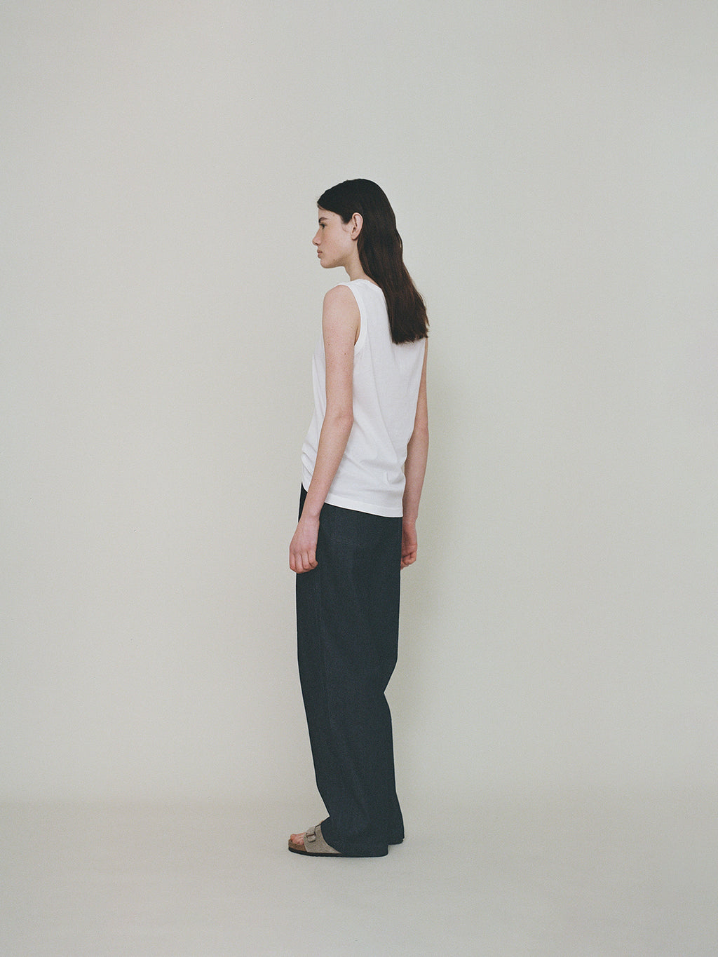 L'EAU Isaac cotton sleeveless_off white