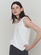 L'EAU Isaac cotton sleeveless_off white