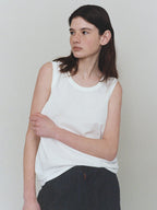 L'EAU Isaac cotton sleeveless_off white