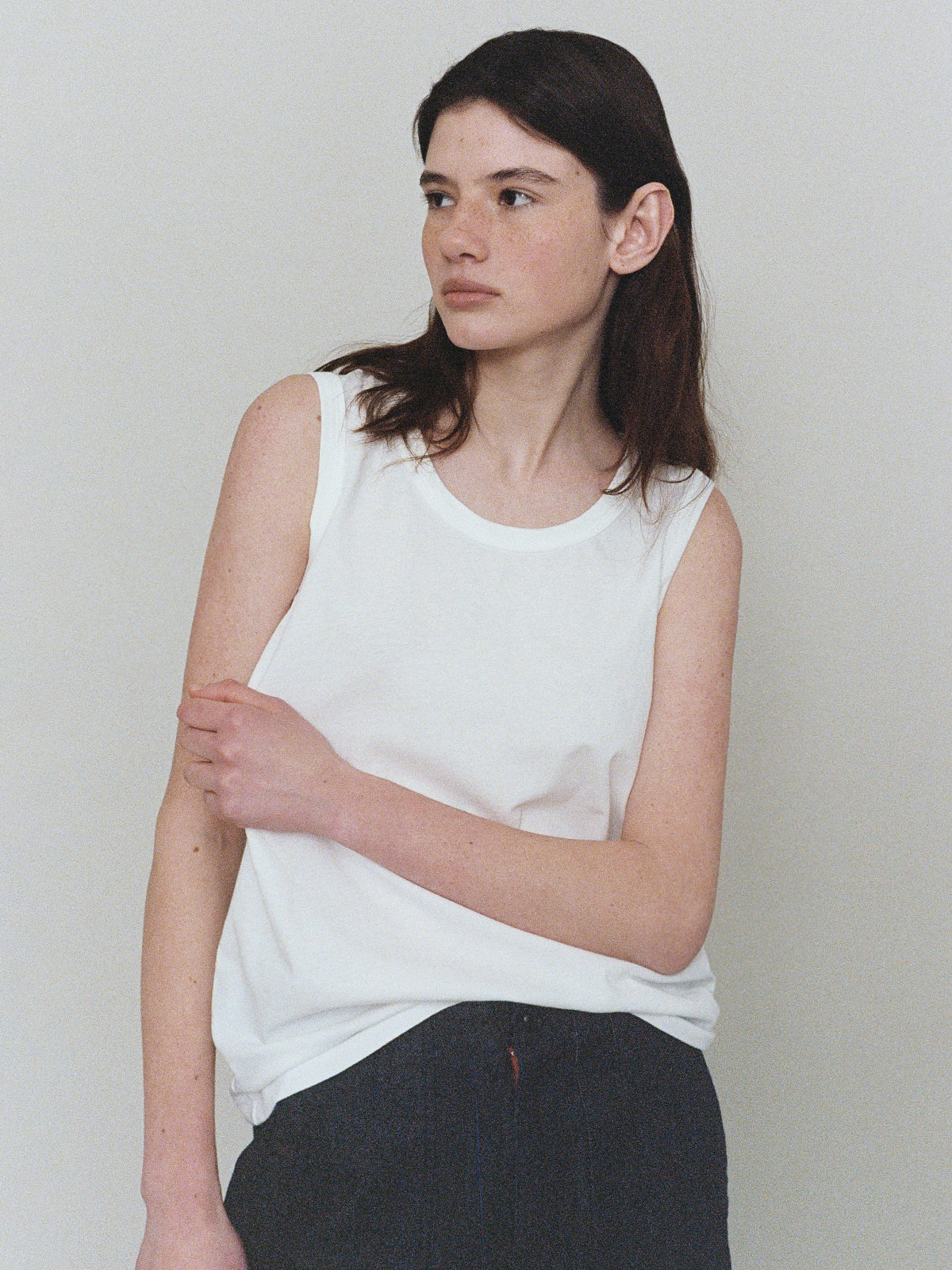 L'EAU Isaac cotton sleeveless_off white