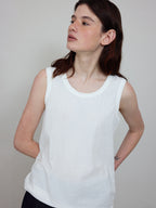 L'EAU Isaac cotton sleeveless_off white