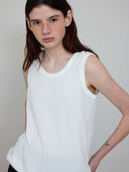 L'EAU Isaac cotton sleeveless_off white