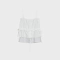 typeservice Layered Shirring Strap Top [White]
