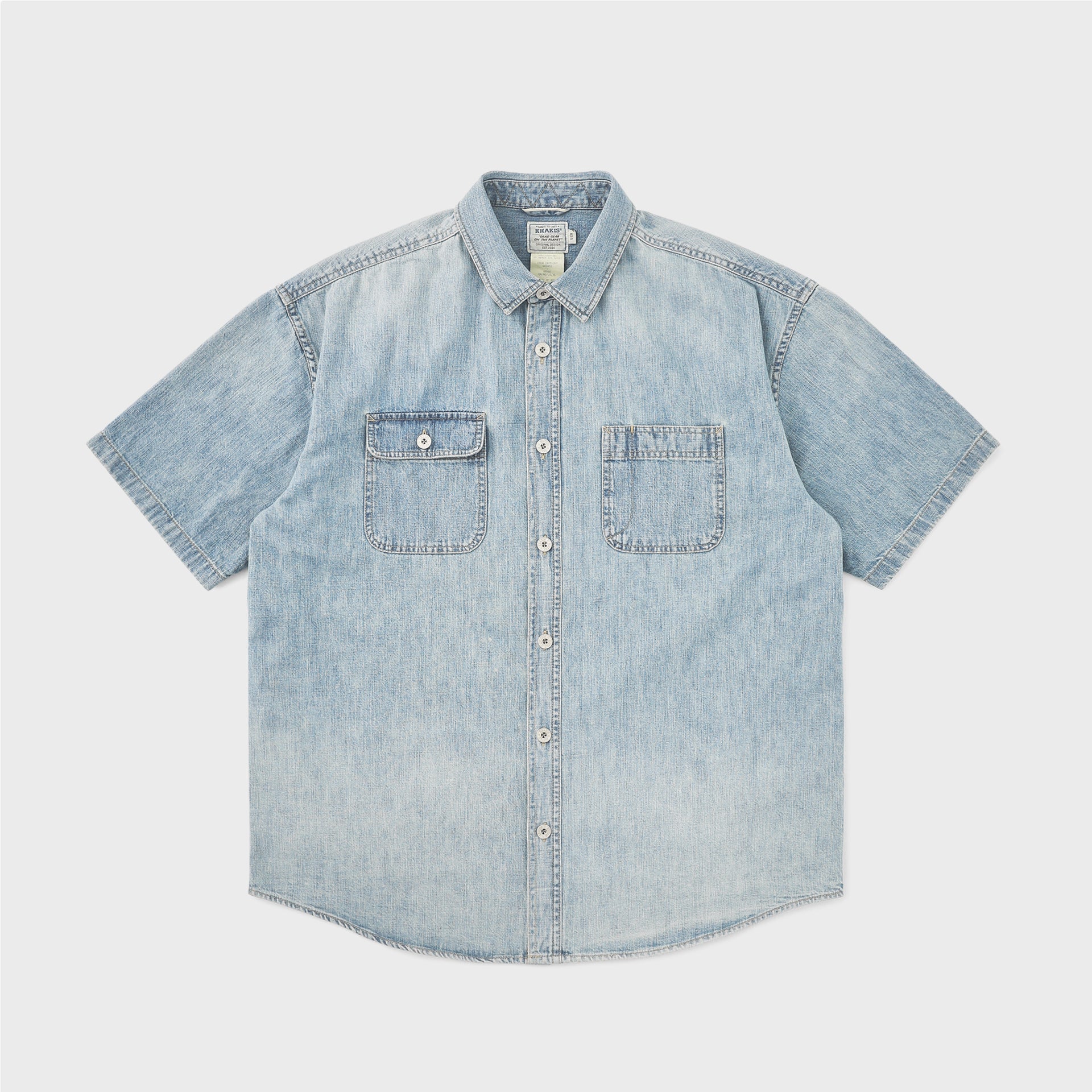Khakis 2P Denim S/S Shirt Light Blue