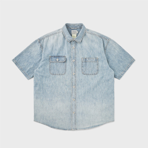 Khakis 2P Denim S/S Shirt Light Blue