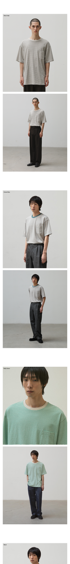 ANOTHER OFFICE Basis Border Pocket Tee (5 Color)