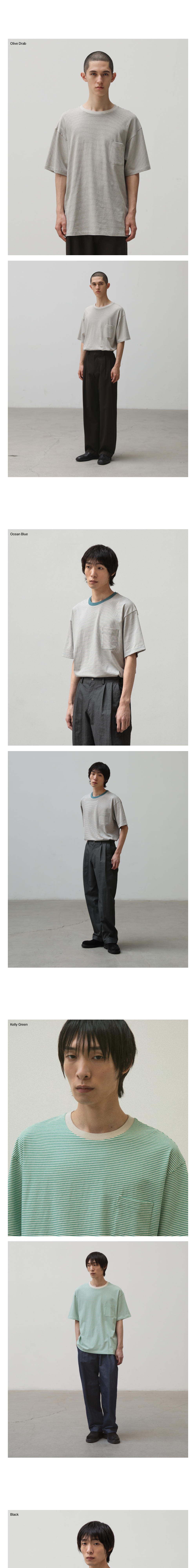 ANOTHER OFFICE Basis Border Pocket Tee (5 Color)