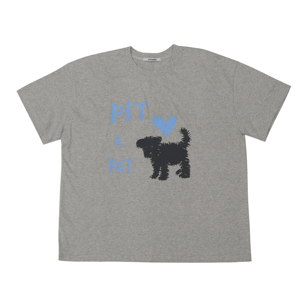 riandco PIT A PAT T-SHIRT_MELANGE GREY