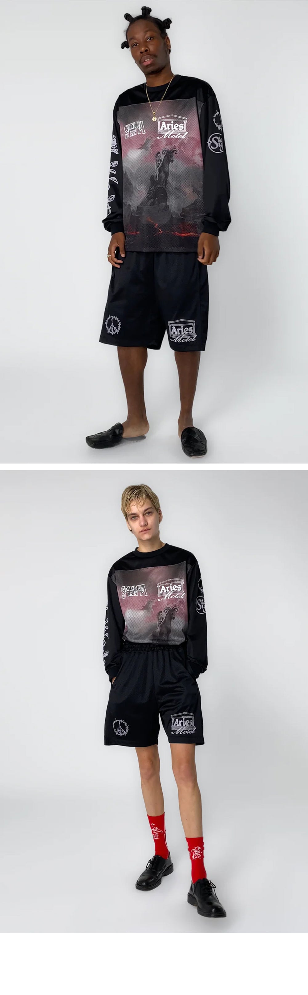 ARIES (U) Ramscape Airtex LS Tee (Multi)