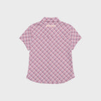 ames worldwide CHECK SHORT SLEEVE SHIRTS PINK
