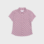 ames worldwide CHECK SHORT SLEEVE SHIRTS PINK