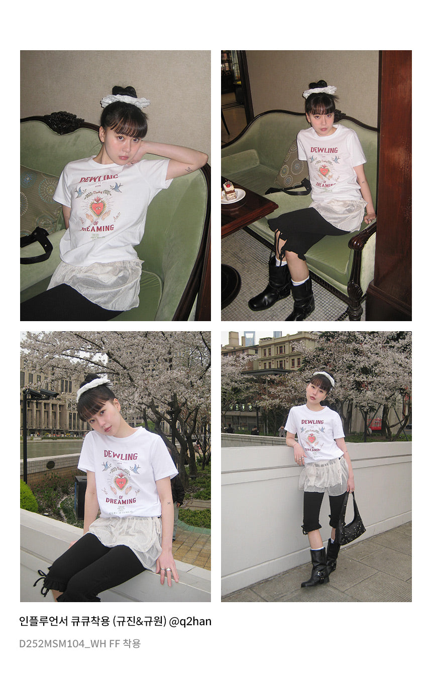 DEWL [Dueling][2nd][QQ,Jiyoung] Vintage Collage Printing Top WH_D262MSM147