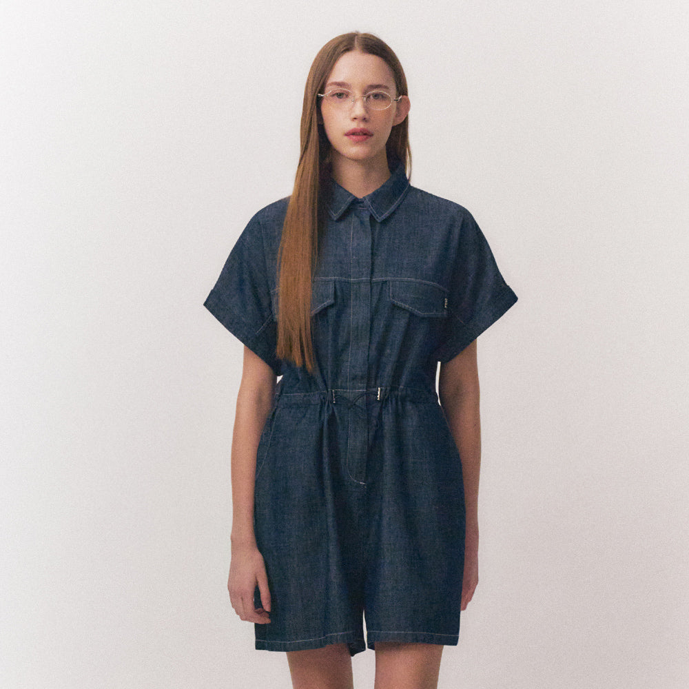 UCLA UCLA Denim Short Sleeve Jumpsuit