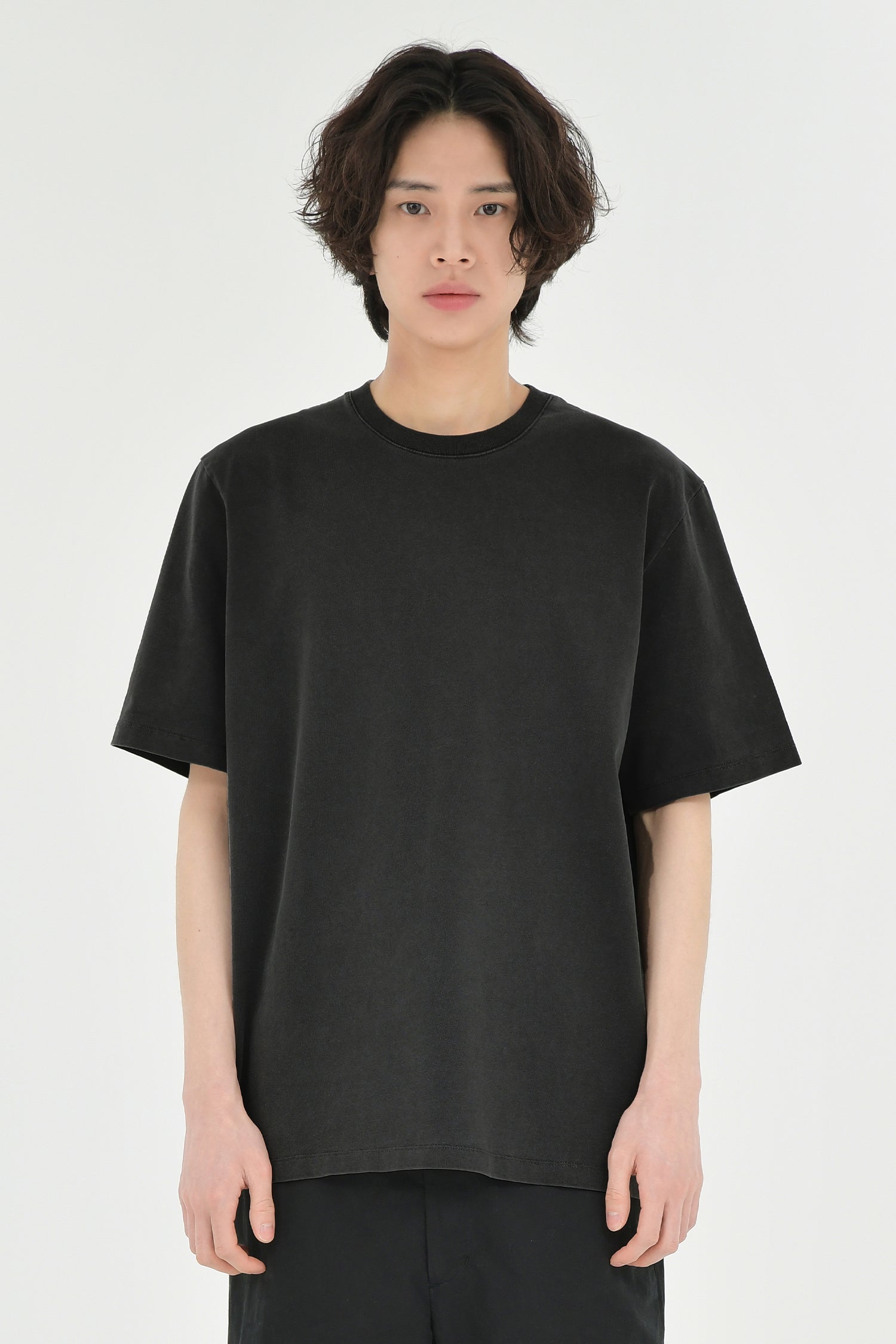 BROWNYARD Washed T Shirt, Washed Black