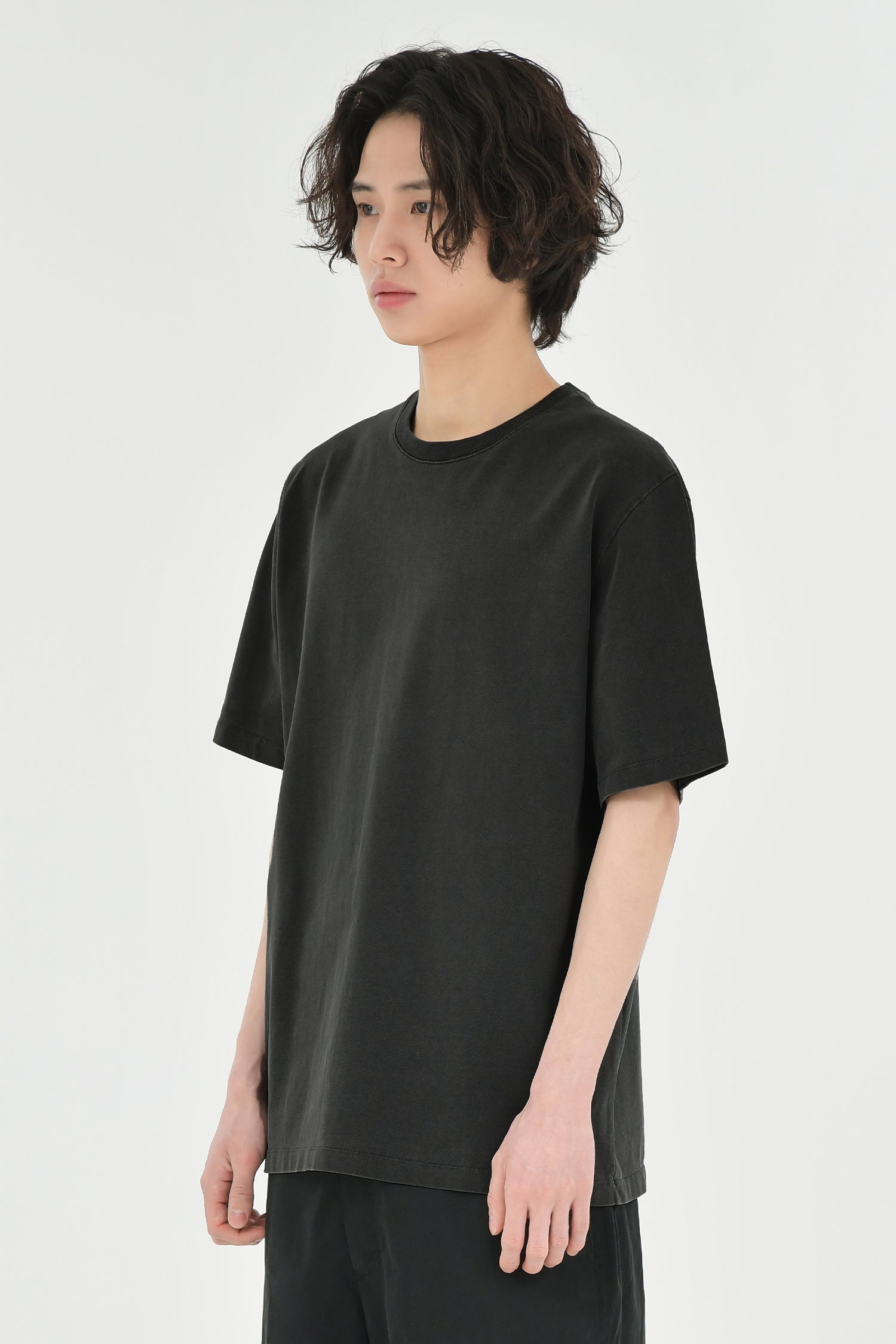 BROWNYARD Washed T Shirt, Washed Black