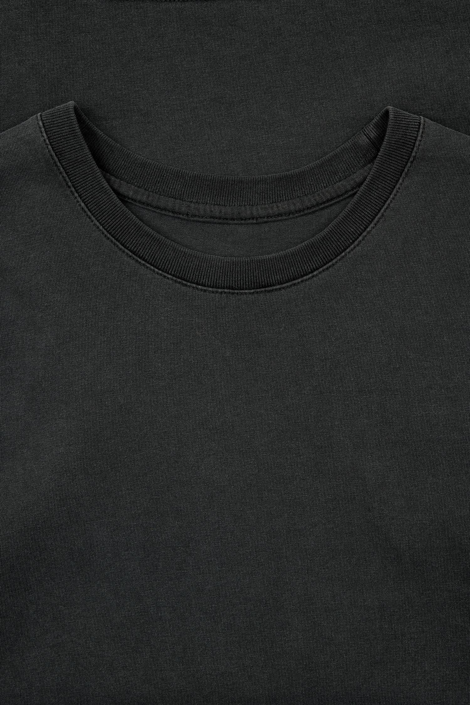 BROWNYARD Washed T Shirt, Washed Black