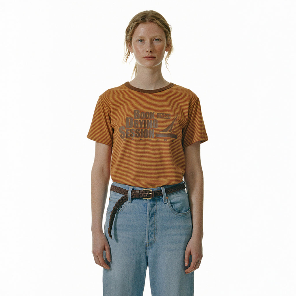 TEKET Drying Stripe Tee Brown