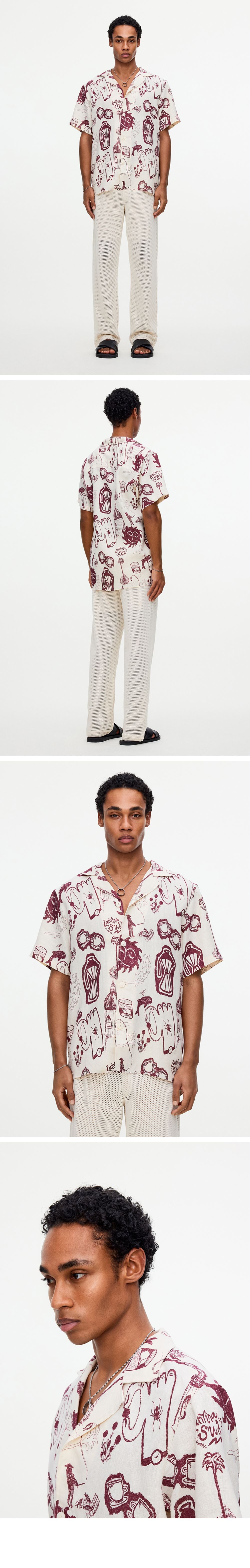 OAS (M) Cantina Cuba Linen Shirt (MULTICOLOR)